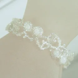 Bracelet S Gold filled 14K - Arabesque Moonstone-Diaphanous white - Bracelet S Gold filled 14K - Gold filled 14K